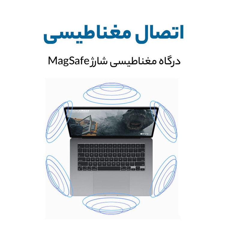 لپ تاپ 13.6 اینچی اپل مدل MacBook Air 2022-M2-8GB RAM-256GB SSD