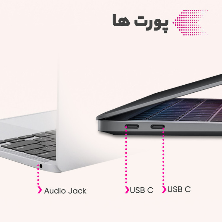 لپ تاپ 13 اینچی اپل مدل MacBook Air MGN93 2020 LLA-M1-8GB RAM-256GB SSD