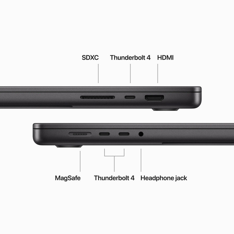 لپ تاپ 16.2 اینچی اپل مدل MacBook Pro MUW63 2023 LLA-M3 Max-48GB RAM-1TB SSD