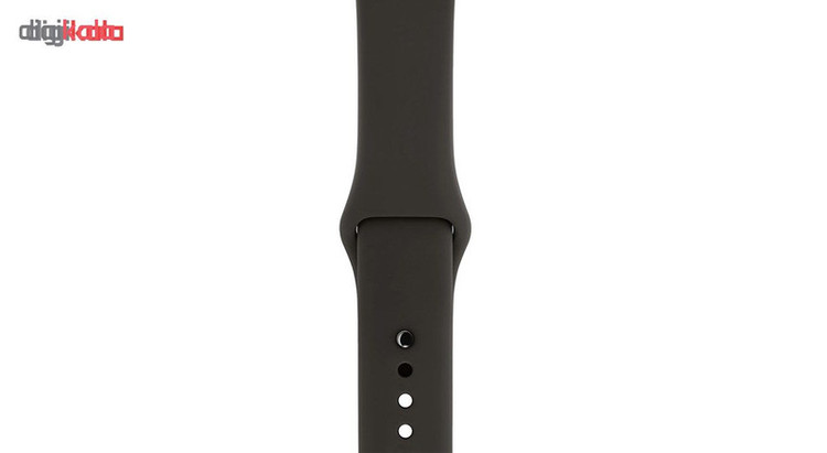 ساعت هوشمند اپل واچ سری 3 جی پی اس مدل 38mm Aluminum Case with Black Sport Silicon Band