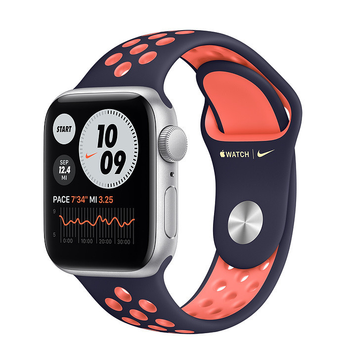 ساعت هوشمند اپل واچ سری SE مدل 44mm Aluminum Cases with Nike Sport silicone Band