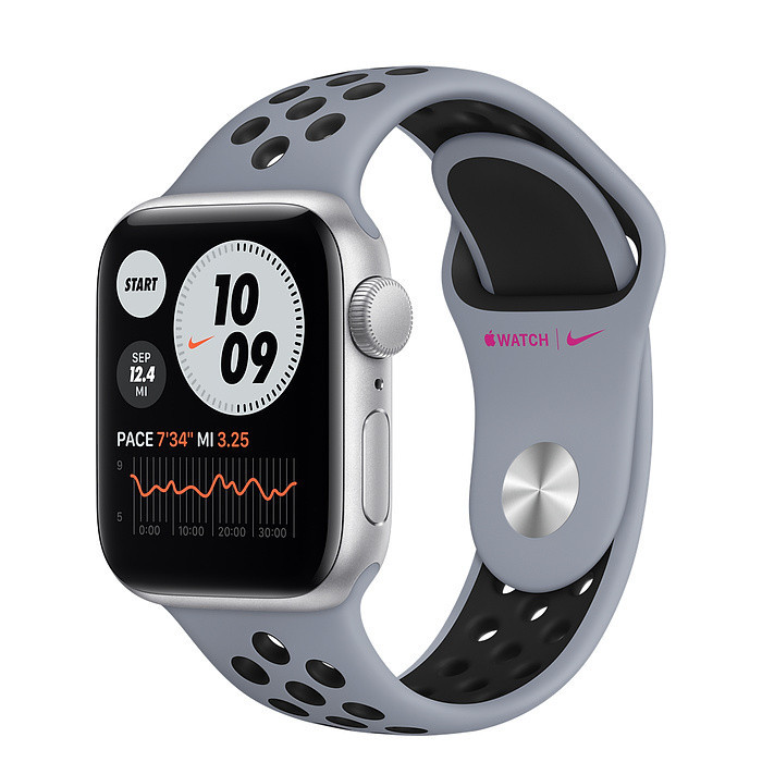 ساعت هوشمند اپل واچ سری SE مدل 44mm Aluminum Cases with Nike Sport silicone Band