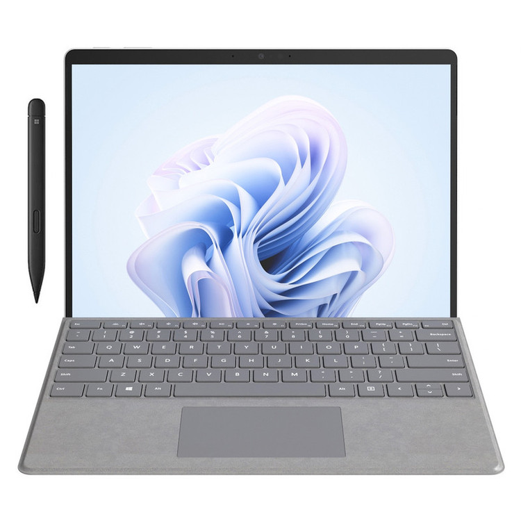 تبلت مایکروسافت مدل Surface Pro 9-i7 1255U ظرفیت 1 ترابایت و رم 32 گیگابایت به همراه کیبورد Signature Platinum و قلم Slim Pen 2