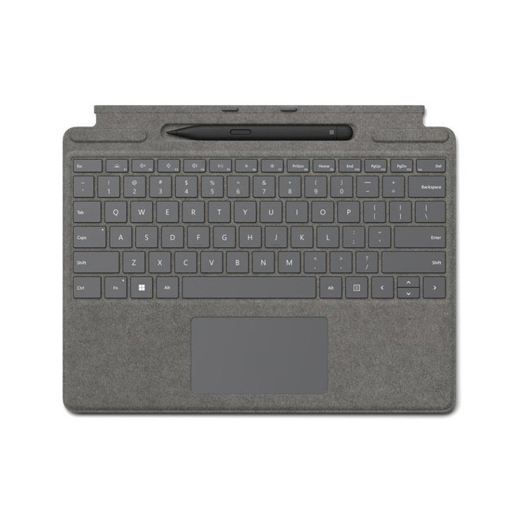 تبلت مایکروسافت مدل Surface Pro 9-i5 1235U ظرفیت 256 گیگابایت و رم 8 گیگابایت به همراه کیبورد Signature Platinum و قلم Slim Pen 2