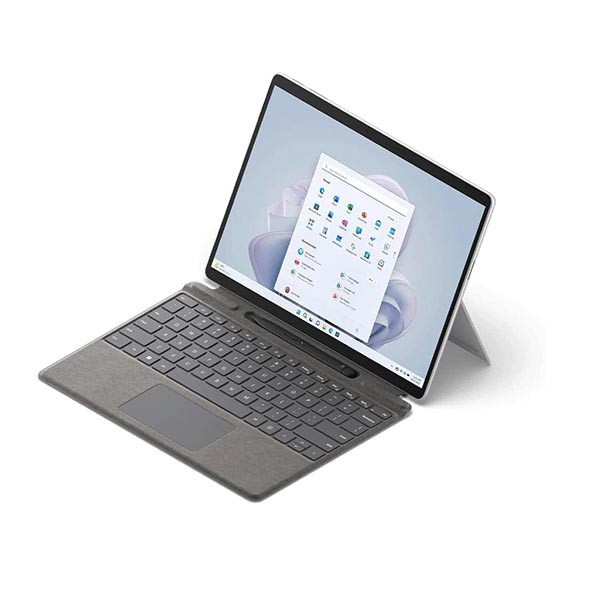 تبلت مایکروسافت مدل Surface Pro 9-i7 1255U ظرفیت 512 گیگابایت و رم 16 گیگابایت به همراه کیبورد Signature Platinum و قلم Slim Pen 2