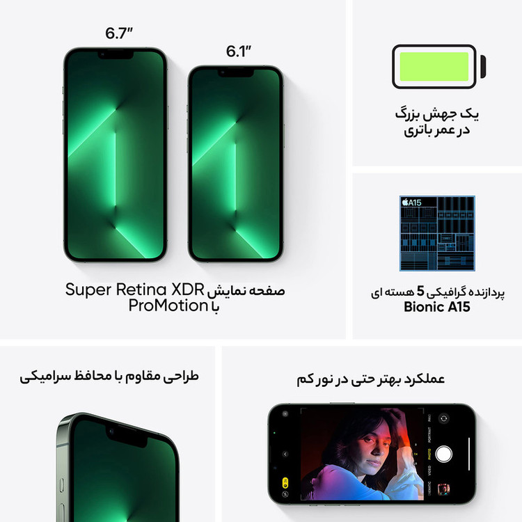 گوشی موبایل اپل مدل iPhone 13 Pro Max تک سیم کارت ظرفیت 512 گیگابایت و رم 6 گیگابایت - اروپا نات اکتیو