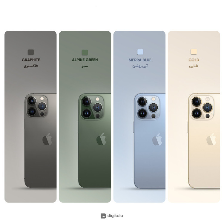 گوشی موبایل اپل مدل iPhone 13 Pro Max LLA تک سیم کارت ظرفیت 128 گیگابایت و رم 6 گیگابایت - اکتیو