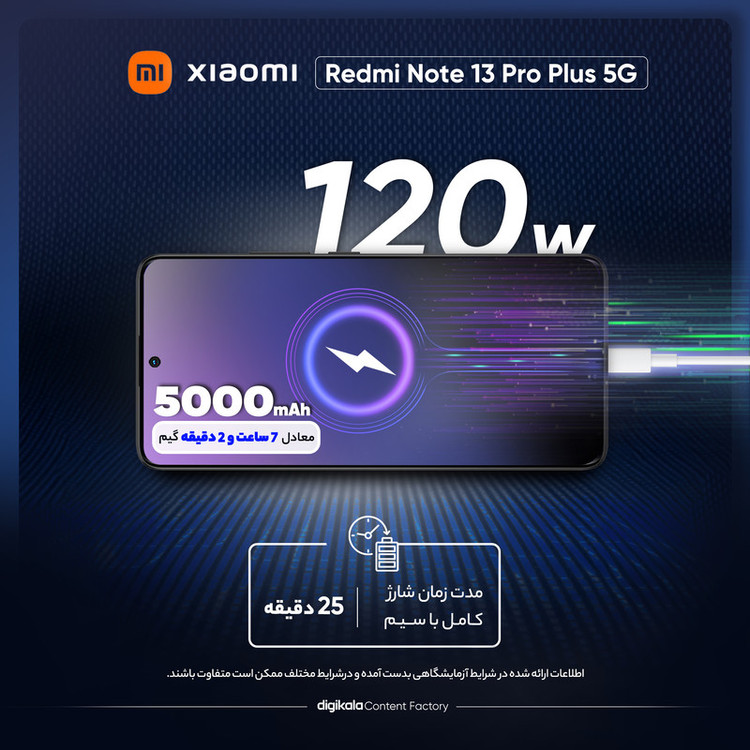 گوشی موبایل شیائومی مدل Redmi Note 13 Pro Plus 5G دو سیم کارت ظرفیت 512 گیگابایت و رم 16 گیگابایت - پک چین