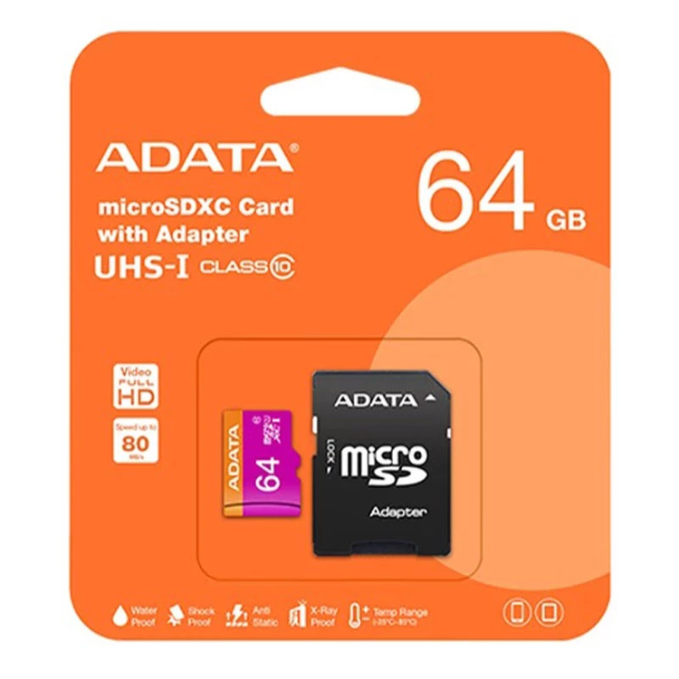 کارت حافظه ای دیتا microSDXC با ظرفیت 64 گیگابایت مدل Premier کلاس 10