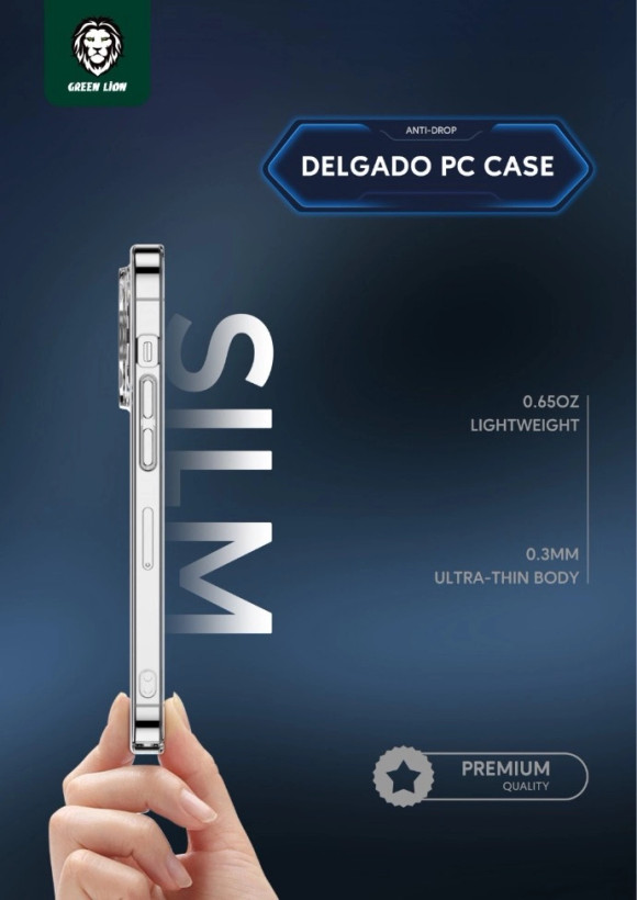 گارد آیفون برند گرین لاین شفاف Delgado Magsafe