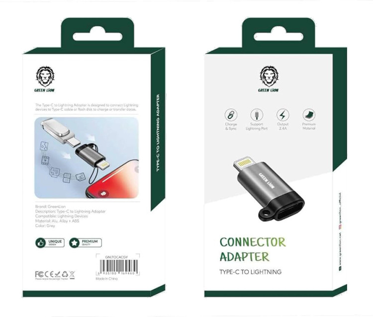 تبدیل گرین لاین Connector Adapter Type-C To Lightning