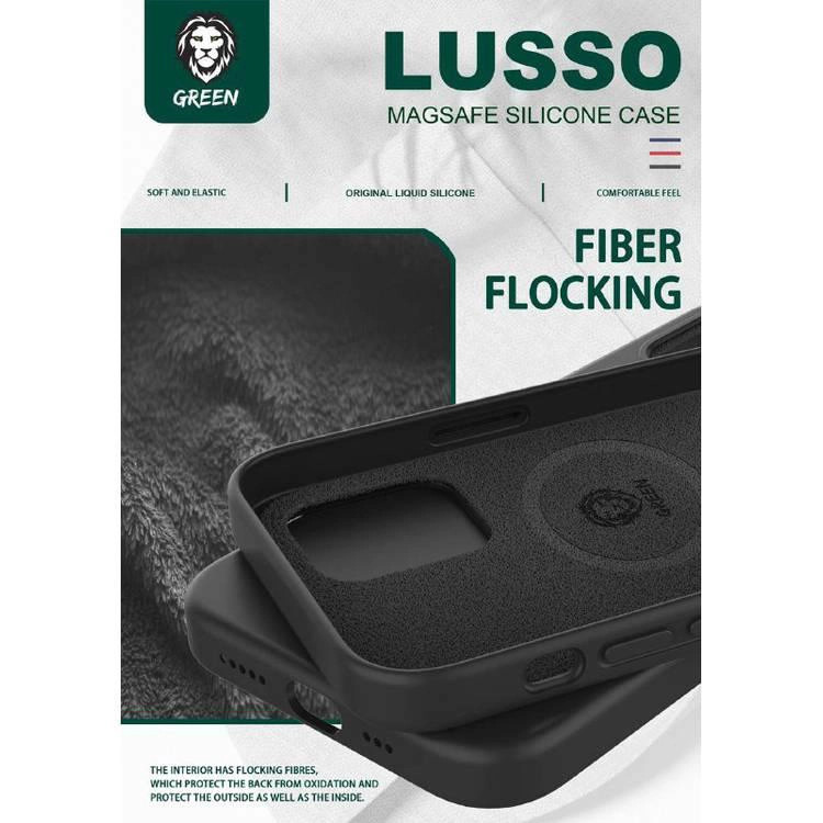 گارد آیفون برند گرین لاین سیلیکونی مدل Lusso MagSafe 360