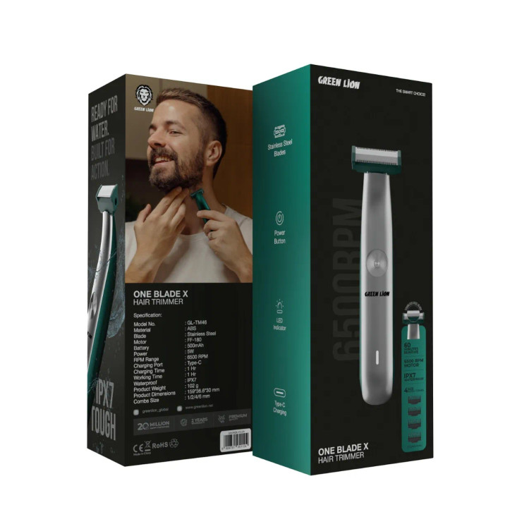 ماشین اصلاح گرین لاین مدل Green Lion One Blade X Hair Trimmer GNONEBLXSLGN