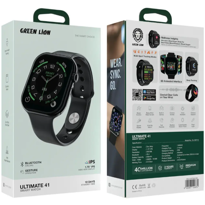ساعت هوشمند گرین لاین GREEN LION ULTIMATE 41 SMART WATCH مدل GL-SW11E